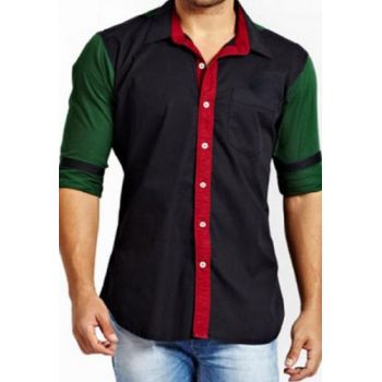Apparel Black With Red Green Contrast Designer Shirt Code Flare Ea